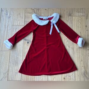 Byer Girl Red Velvet Santa Christmas Dress size 6
